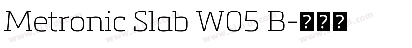 Metronic Slab W05 B字体转换